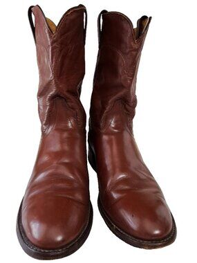 Wrangler Men's 9D Brown Leather Cowboy Boots